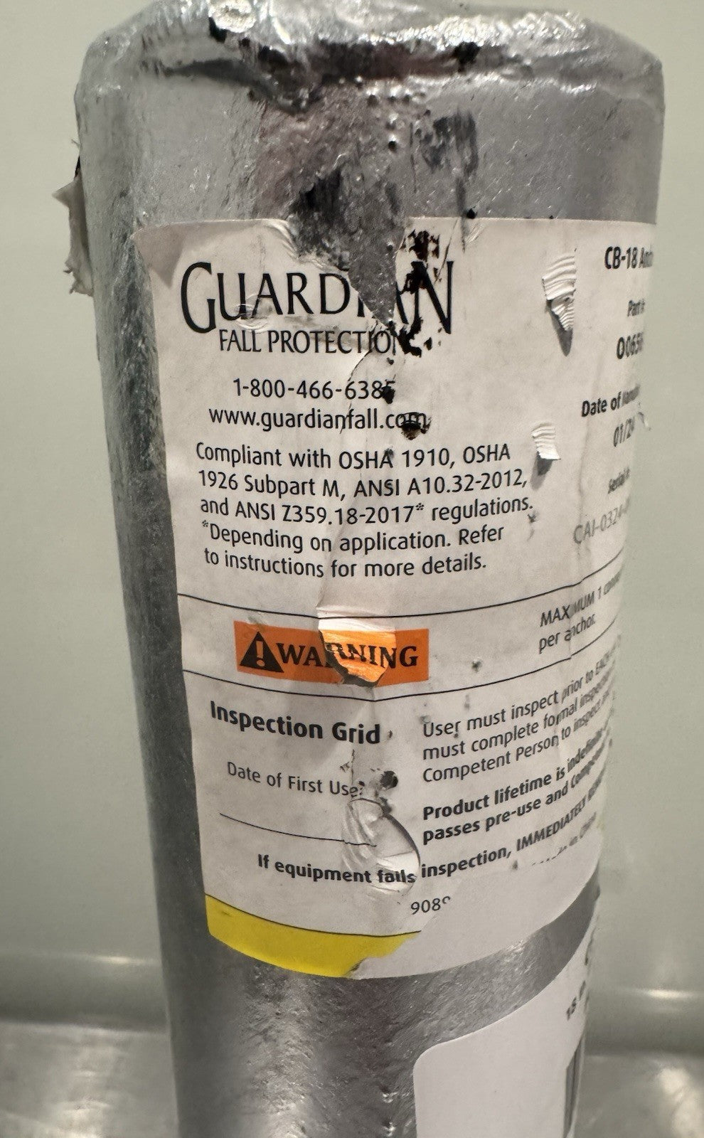 Guardian 00656 Anchor Post CB-18 Galvanized 18” NEW! FREE SHIPPING!