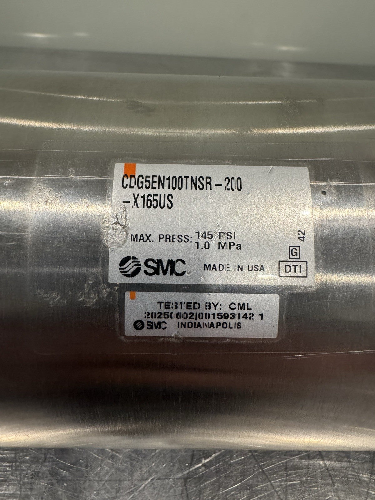 SMC CDG5EN100TNSR-200-X165US Pneumatic Cylinder SS NEW! FREE SHIPPING!