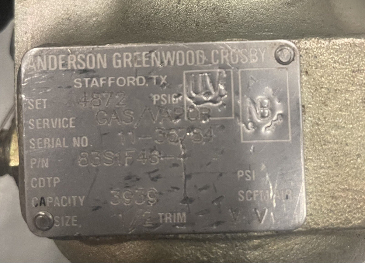Andersen Greenwood Crosby 83S1F46-4 Pressure Relief Valve NEW! FREE SHIPPING!