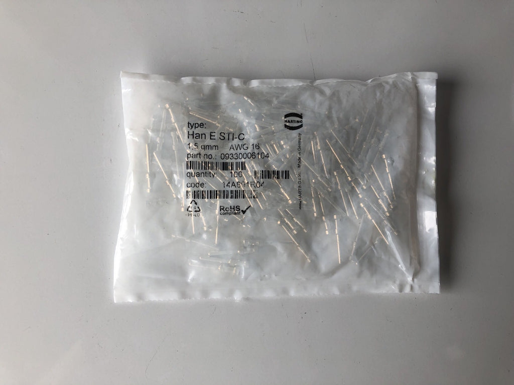 Harting 09330006104 Heavy Duty Connector Contacts HAN E STI-C Pack Of 100 NEW