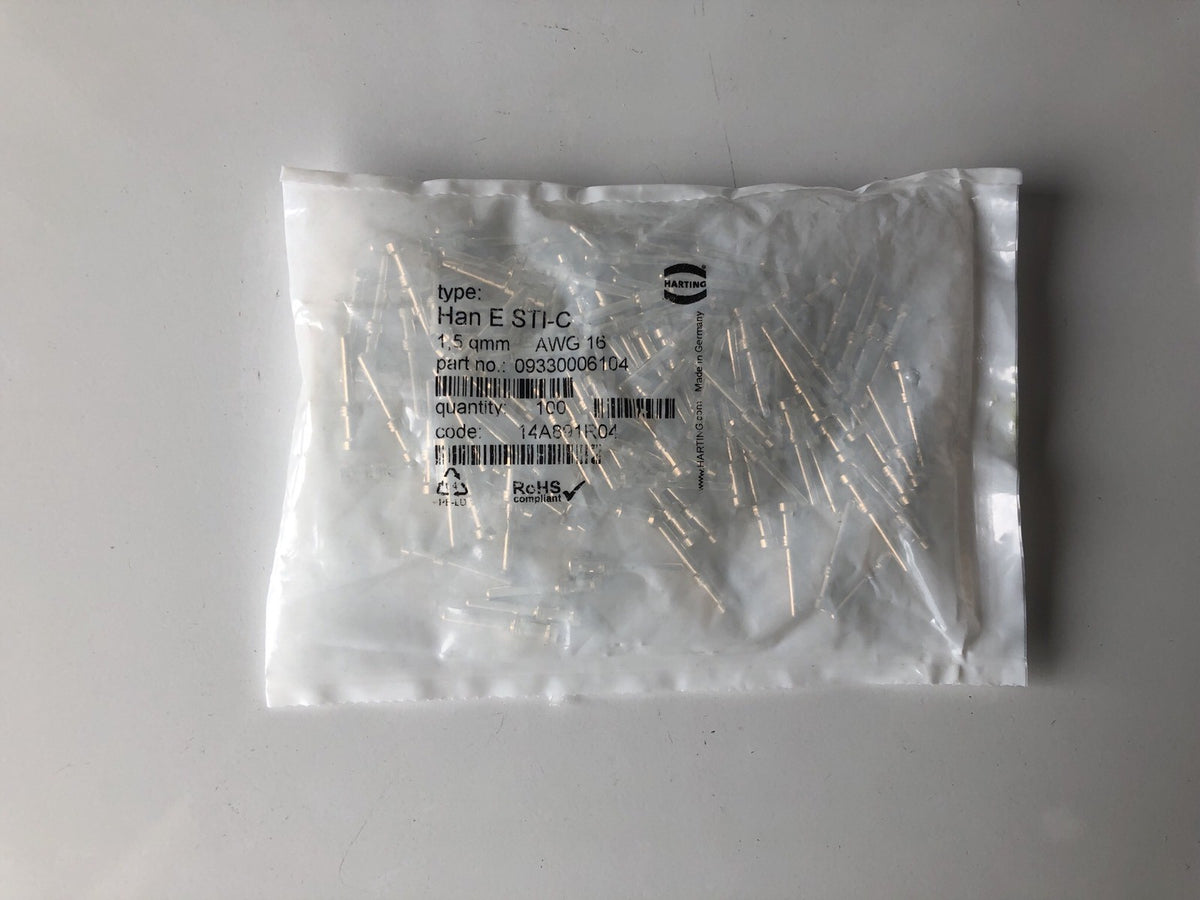 Harting 09330006104 Heavy Duty Connector Contacts HAN E STI-C Pack Of 100 NEW