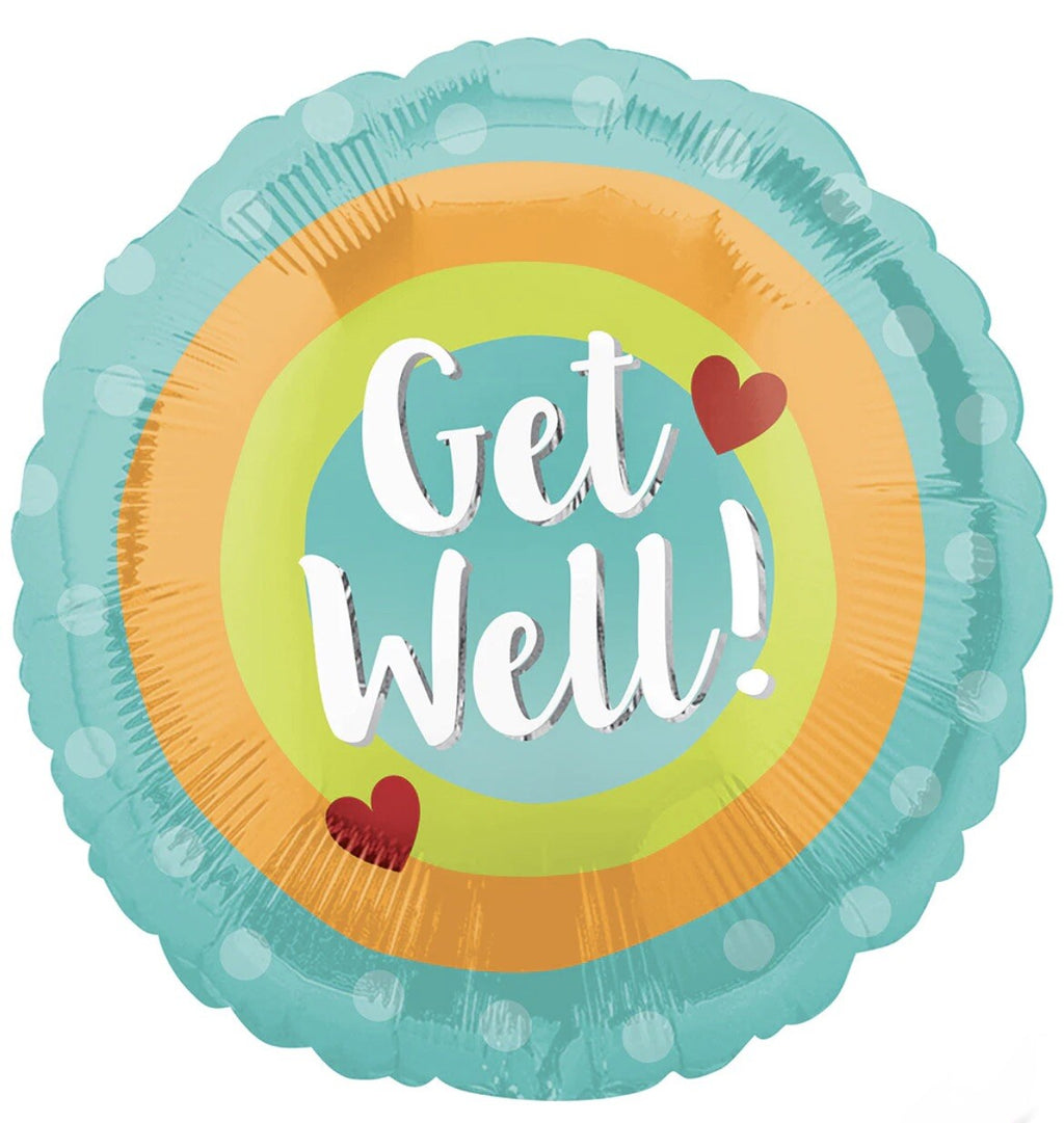 (1) Get Well Golden Rainbow 18” Foil Balloon Anagram 41692 NEW! FREE SHIPPING!