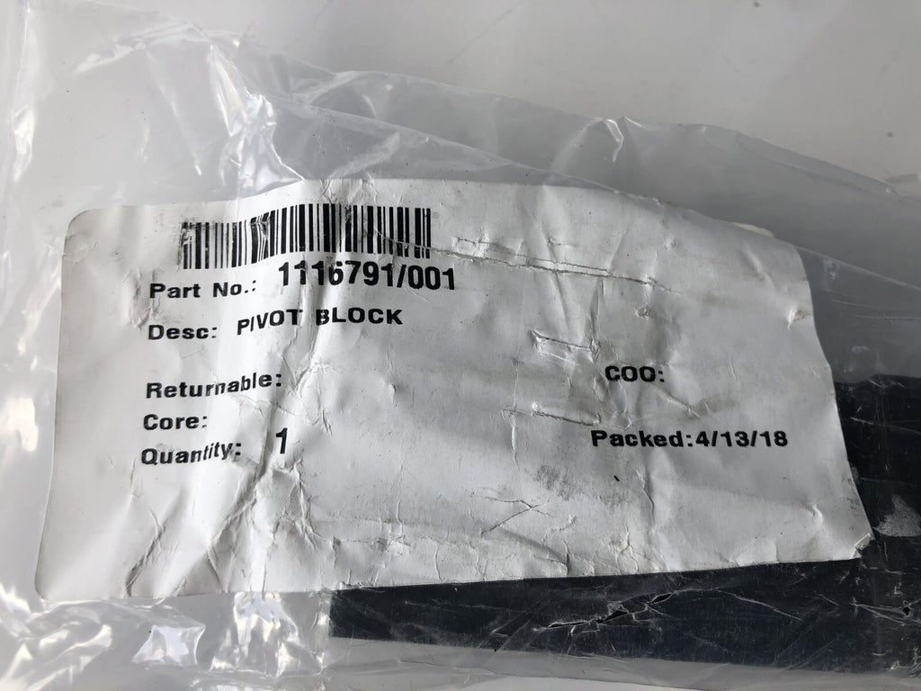 Raymond 1116791/001 Block Pivot LH Malin 8809502 1116791-001 NEW!!! SHIPS FREE!!