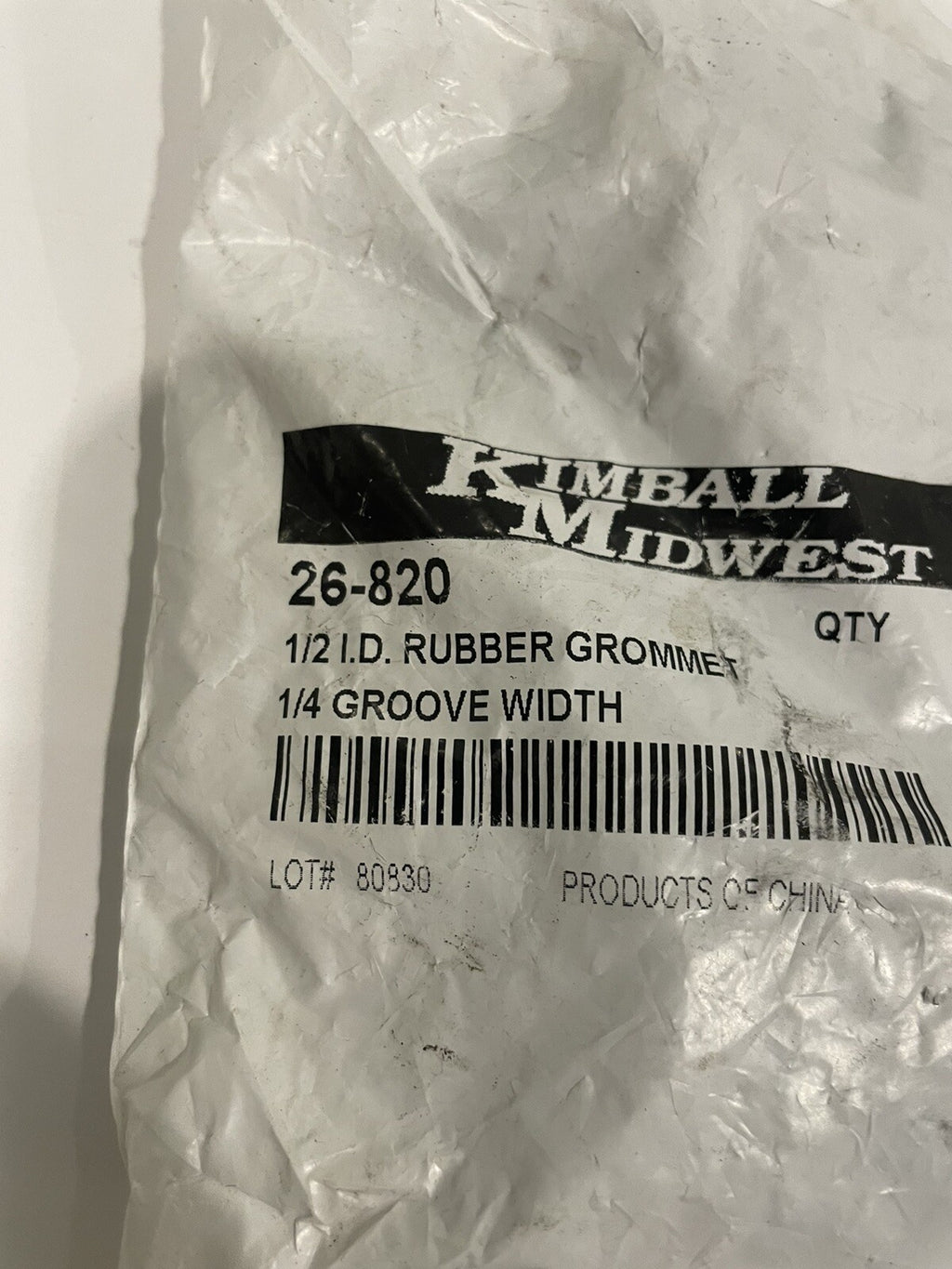 Kimball Midwest 26-820 Rubber Grommet 1/2” ID 1/4” Groove Width 25PACK NEW!