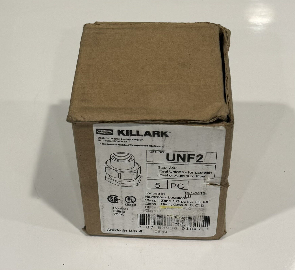 Killark Hubbell UNF2 Steel Union 3/4” 5PACK NEW! FREE SHIPPING!