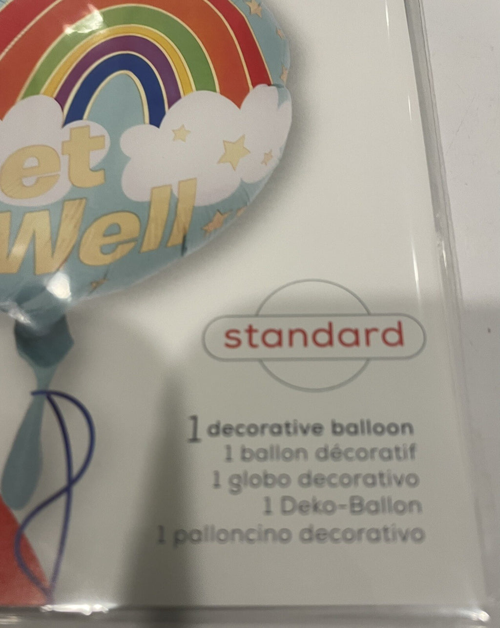 (1) Get Well Golden Rainbow 18” Foil Balloon Anagram 41692 NEW! FREE SHIPPING!