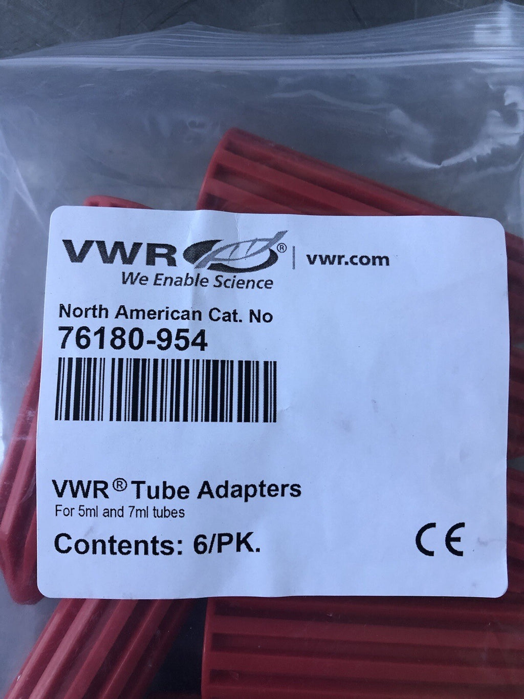 VWR 76180-954 Tube Adapters 6 PACK NEW!! FREE SHIPPING!!