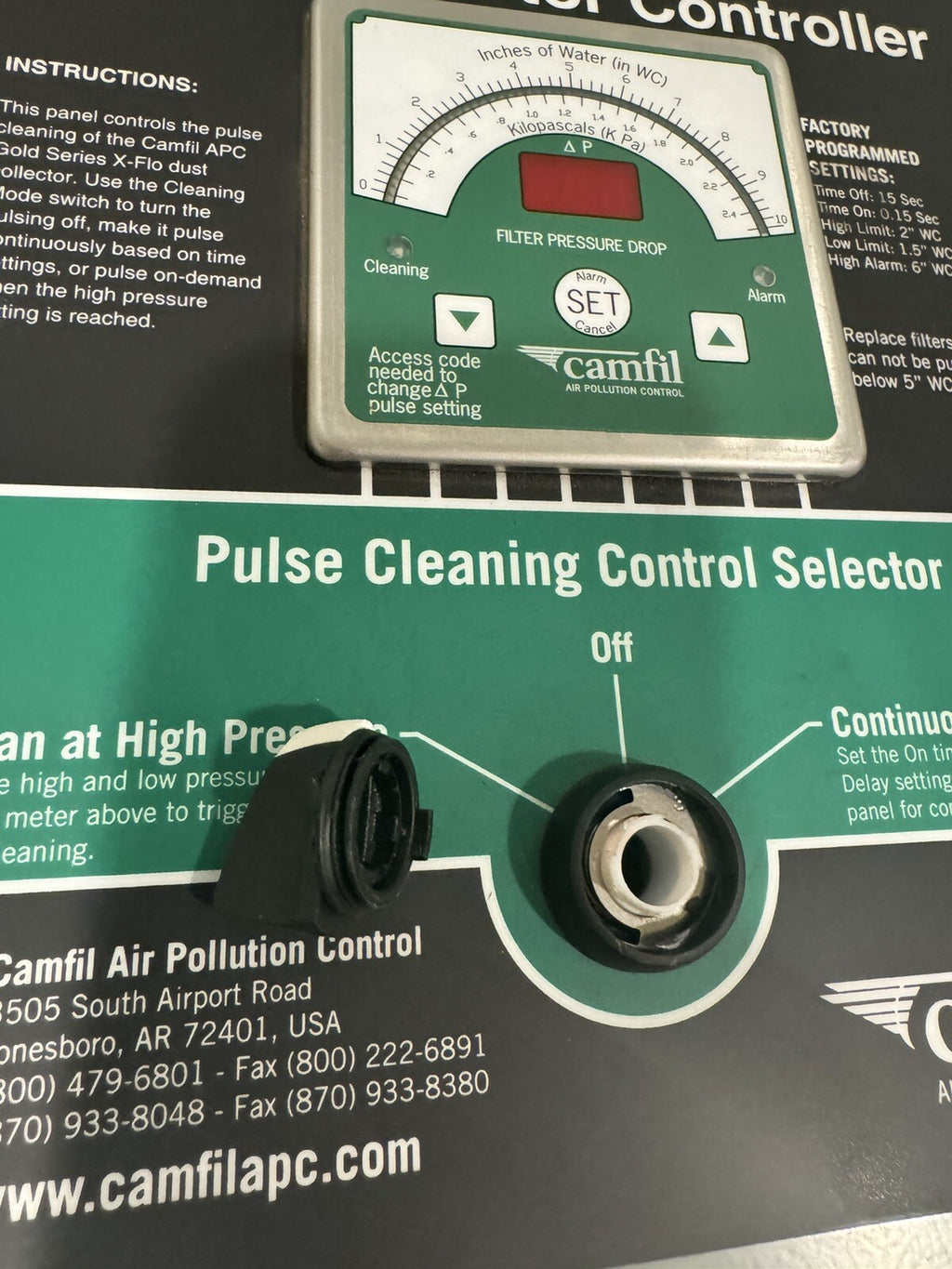 Camfil A024110009 Dust Collector Integrated Control Center 0502186 NEW!
