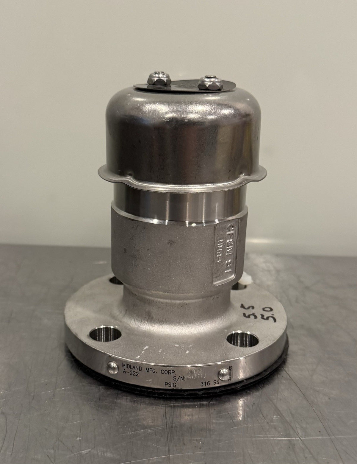 Midland A-222-W-NS-5-VGFS Vacuum Relief Valve 217-84-SS NEW! FREE SHIPPING!