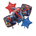 (1) Spider-Man 5 PACK Balloon Bouquet Anagram 34667 NEW! FREE SHIPPING!