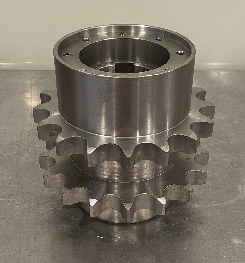 17 Spline Dual Sprocket Hub Keyed Roller NEW! FREE SHIPPING!