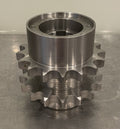 17 Spline Dual Sprocket Hub Keyed Roller NEW! FREE SHIPPING!