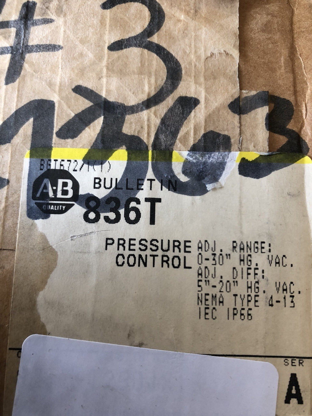 Allen Bradley 836T-T250JX15 Pressure Control Switch NEW IN BOX