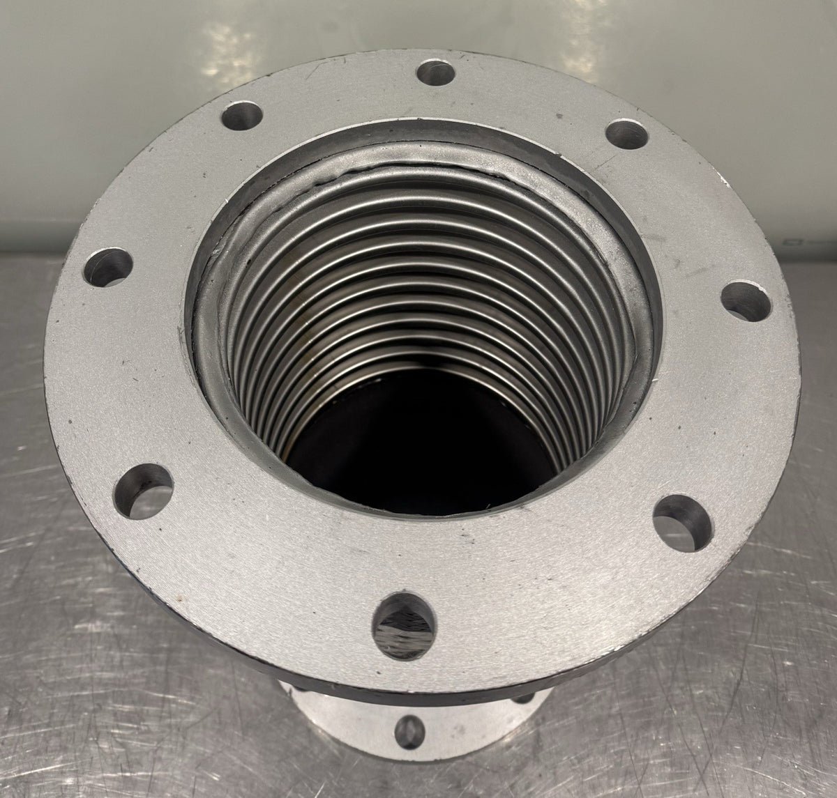 8" X 6" Reducer Flexible Braided Flanged 8 Hole Stainless Steel Braid 17” NEW!