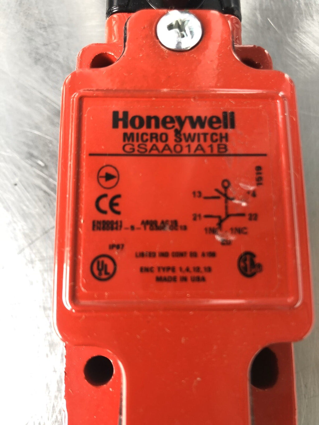 Honeywell GSAA01A1B Micro Switch Safety Switch Red NEW!! FREE SHIPPING!!!