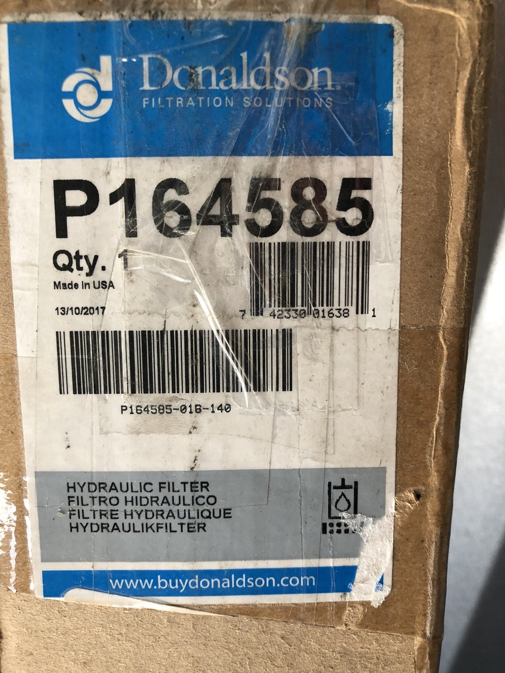 Genuine Donaldson P164585 Hydraulic Filter Element NEW IN BOX