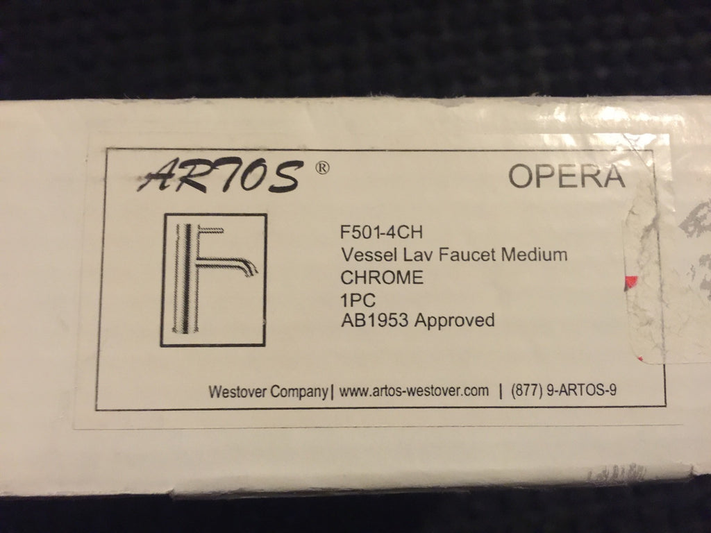 Artos Opera Single Hole Faucet Chrome Model F501-4CH NEW