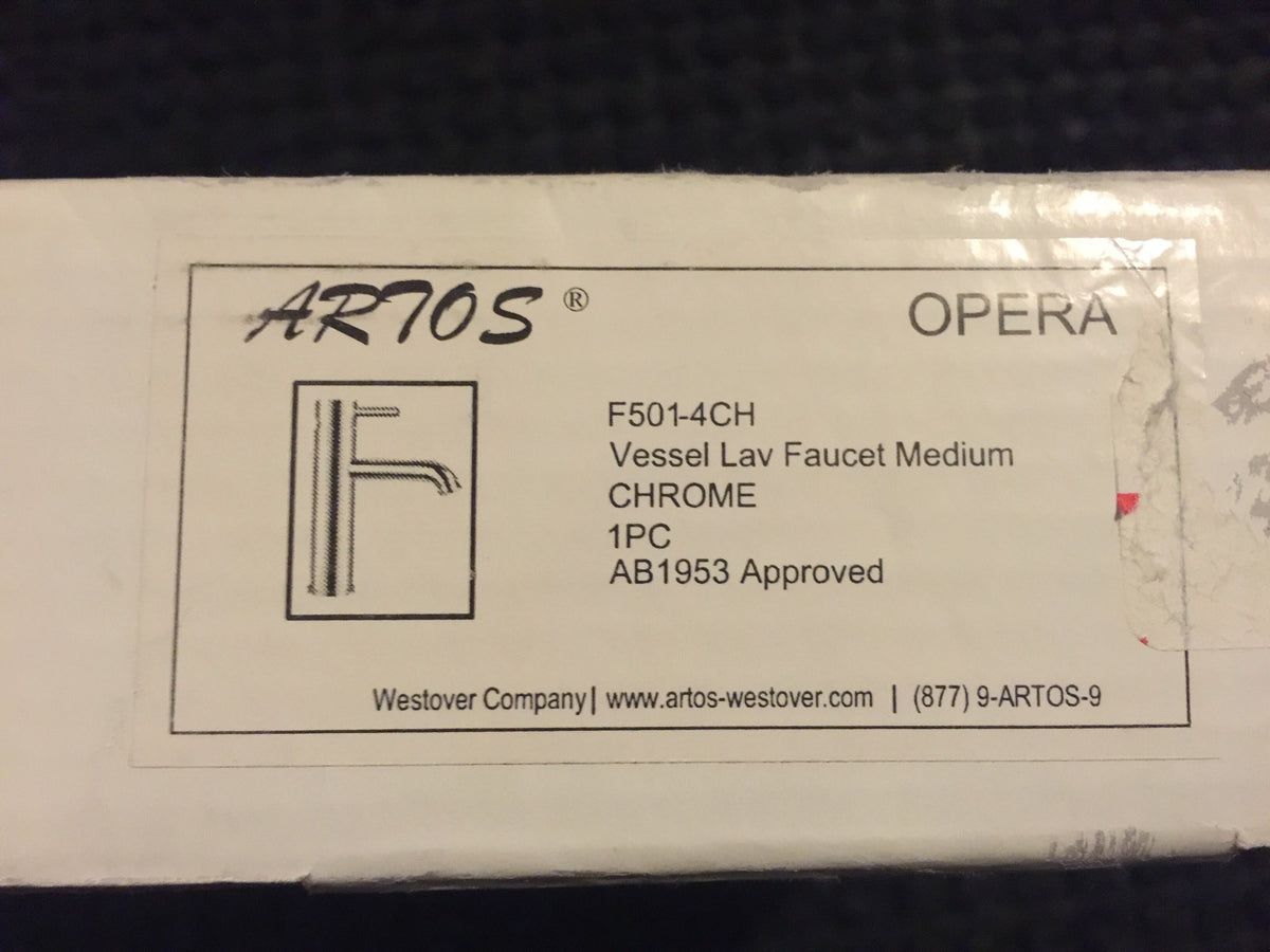 Artos Opera Single Hole Faucet Chrome Model F501-4CH NEW