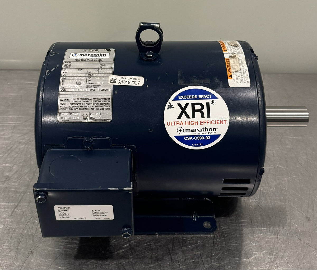 Marathon E1931 Electric Motor 5HP 1755 RPM 208-230/460V 184T NEW! FREE SHIPPING!