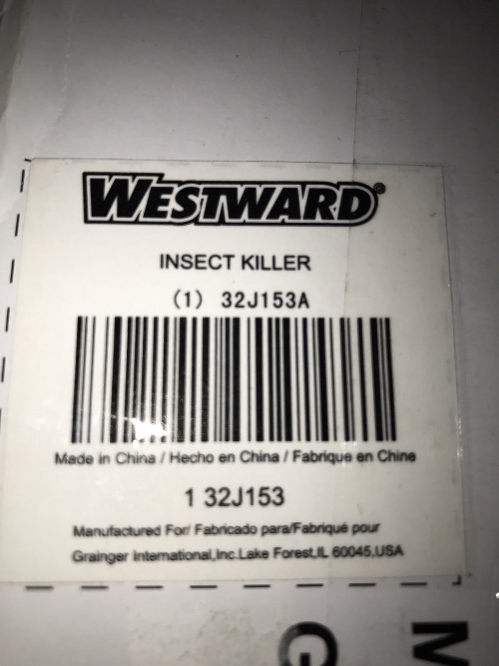 Westward 30 W Portable Fly & Insect Killer Model 32J153A NEW