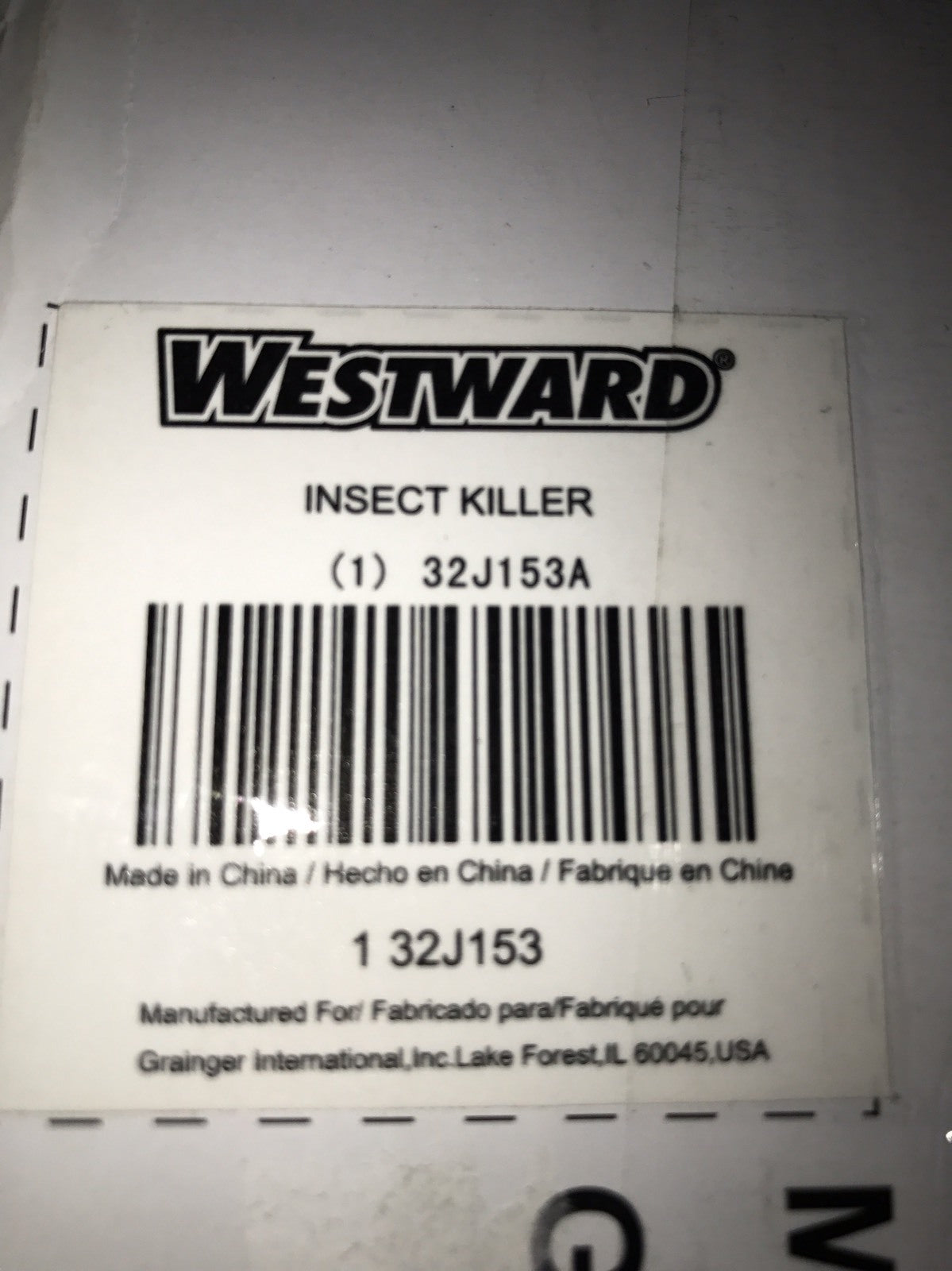 Westward 30 W Portable Fly & Insect Killer Model 32J153A NEW