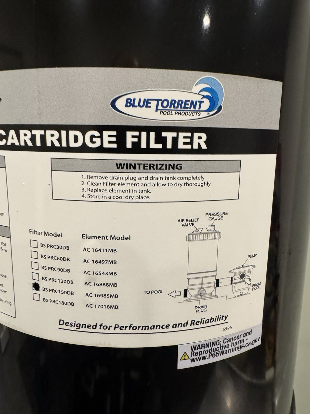 Black Diamond BS PRC150DB Cartridge Filter Element BOX 1of2 NO BASE!NEW IN BOX! 