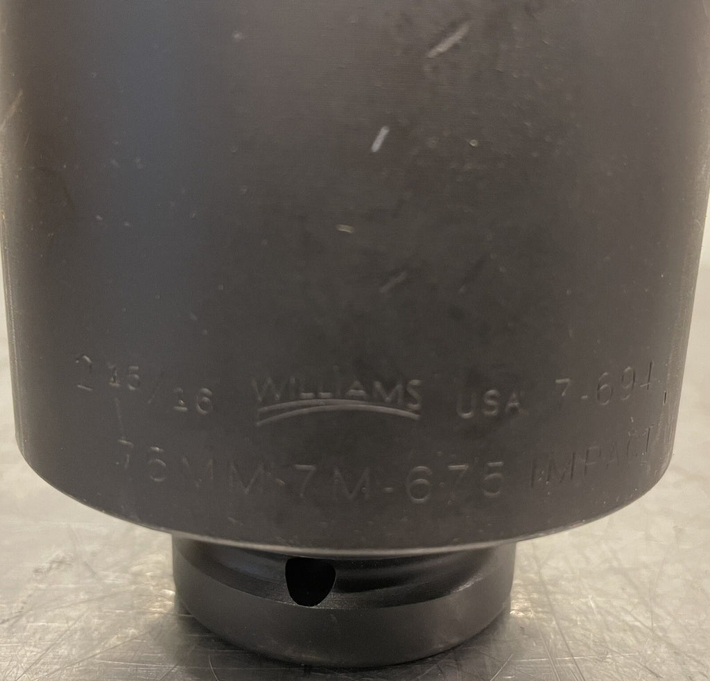 Williams 7-694 Impact Socket 2-15/16” 6 Point 1” Drive NEW! FREE SHIPPING!