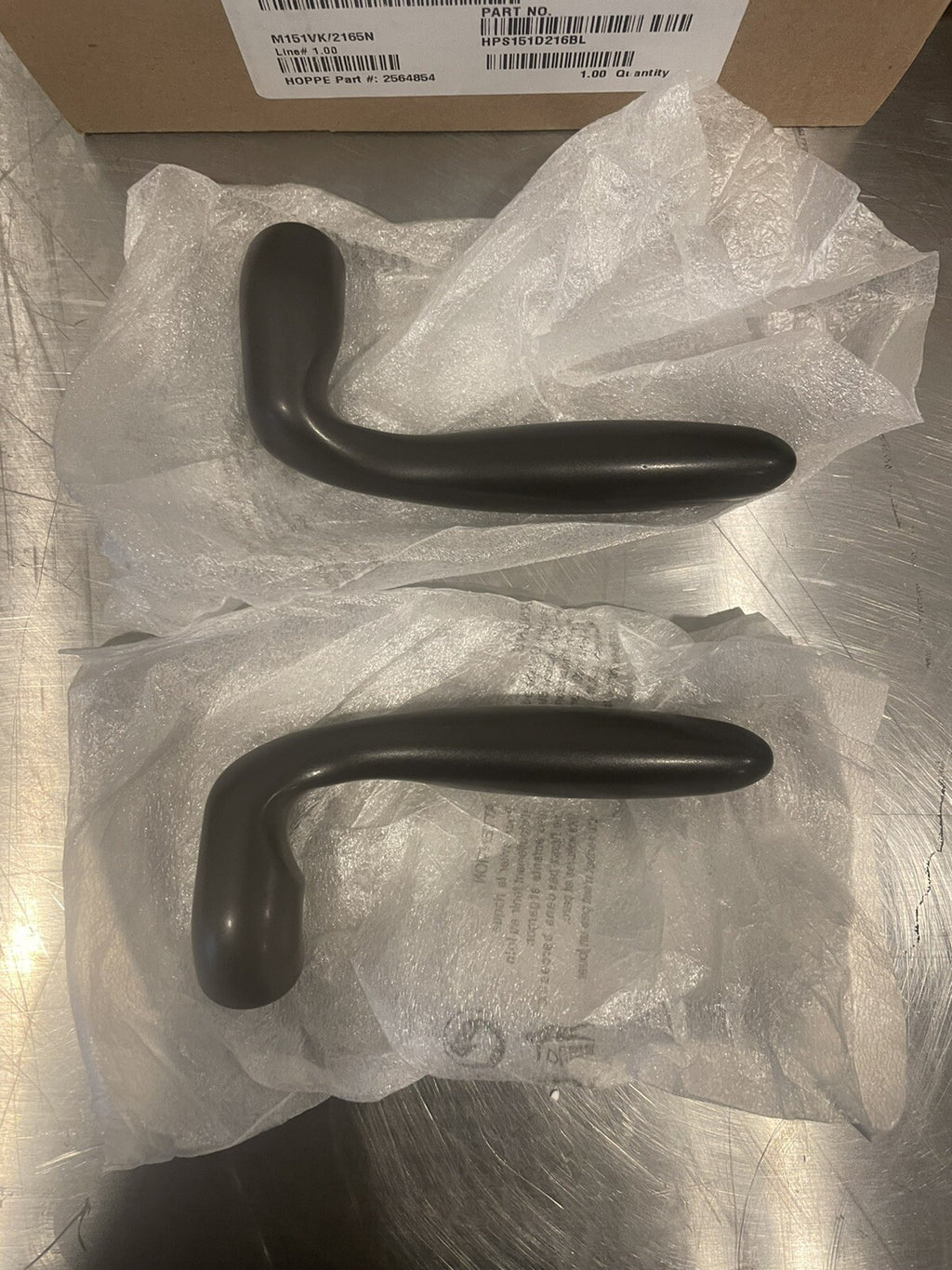 Hoppe Verona M151VK/2165N Non Locking Dummy Pair Matte Black NEW! FREE SHIPPING