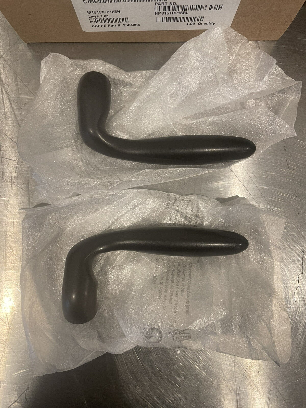 Hoppe Verona M151VK/2165N Non Locking Dummy Pair Matte Black NEW! FREE SHIPPING