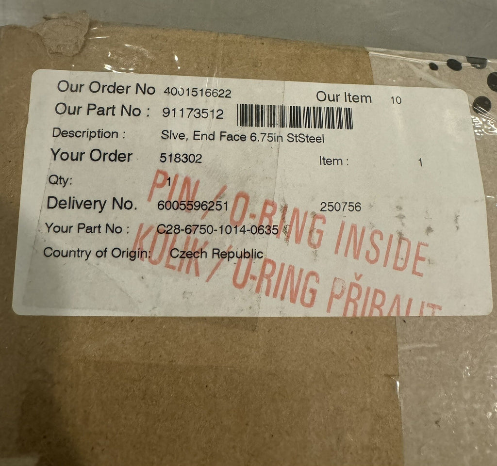 John Crane 91173512 End Face 6.75” SS Sive C28-6750-1014-0635 GMC 0624 NEW!