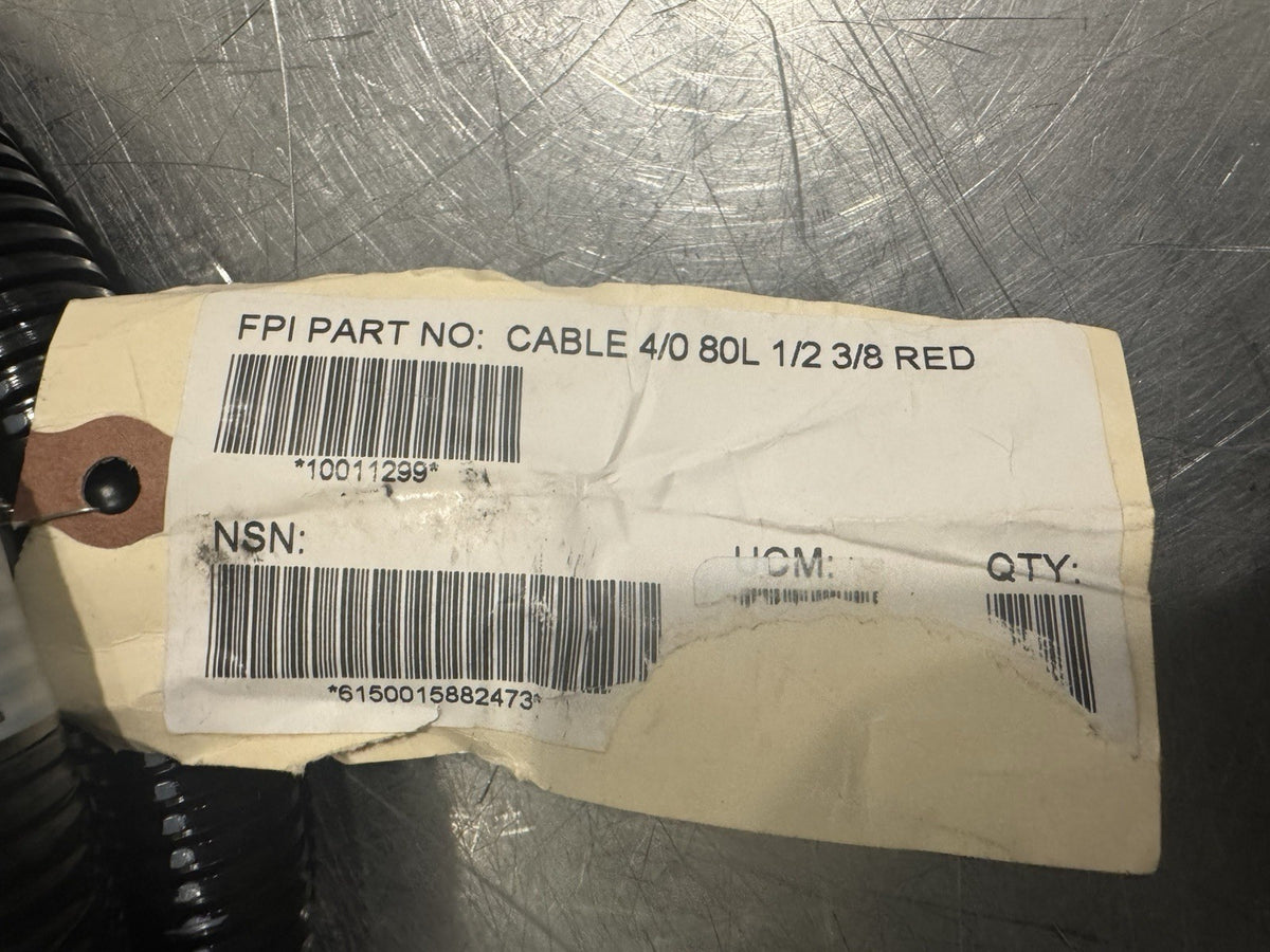 FPI 1EFH8-10011299 Battery Cable 4/0 80L 1/2 3/8 RED 51880 10011299 NEW!