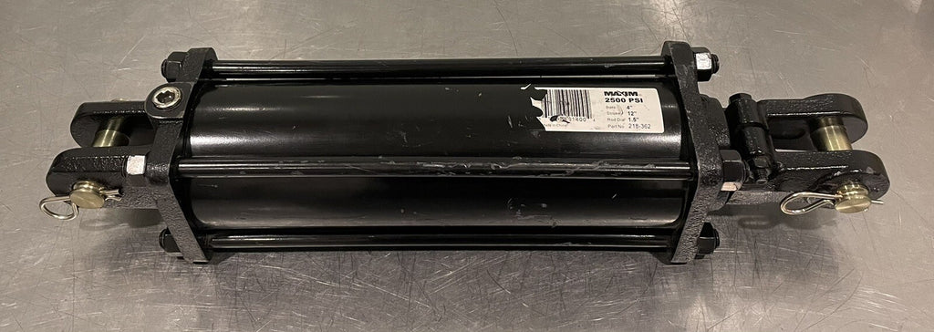 Maxim 218-362 Hydraulic Cylinder 4” Bore 12” Stroke 1.5” Rod NEW! FREE SHIPPING!