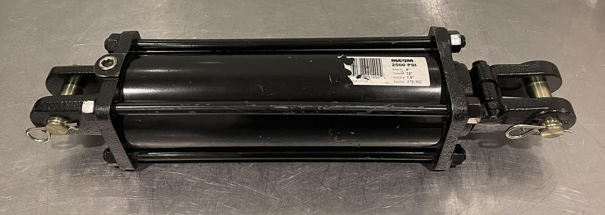 Maxim 218-362 Hydraulic Cylinder 4” Bore 12” Stroke 1.5” Rod NEW! FREE SHIPPING!