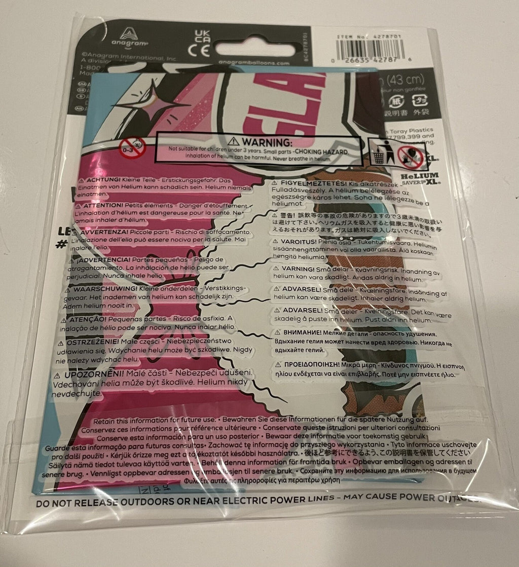 (1) LOL Surprise Glam 17” Foil Balloon Anagram 42787 NEW! FREE SHIPPING!