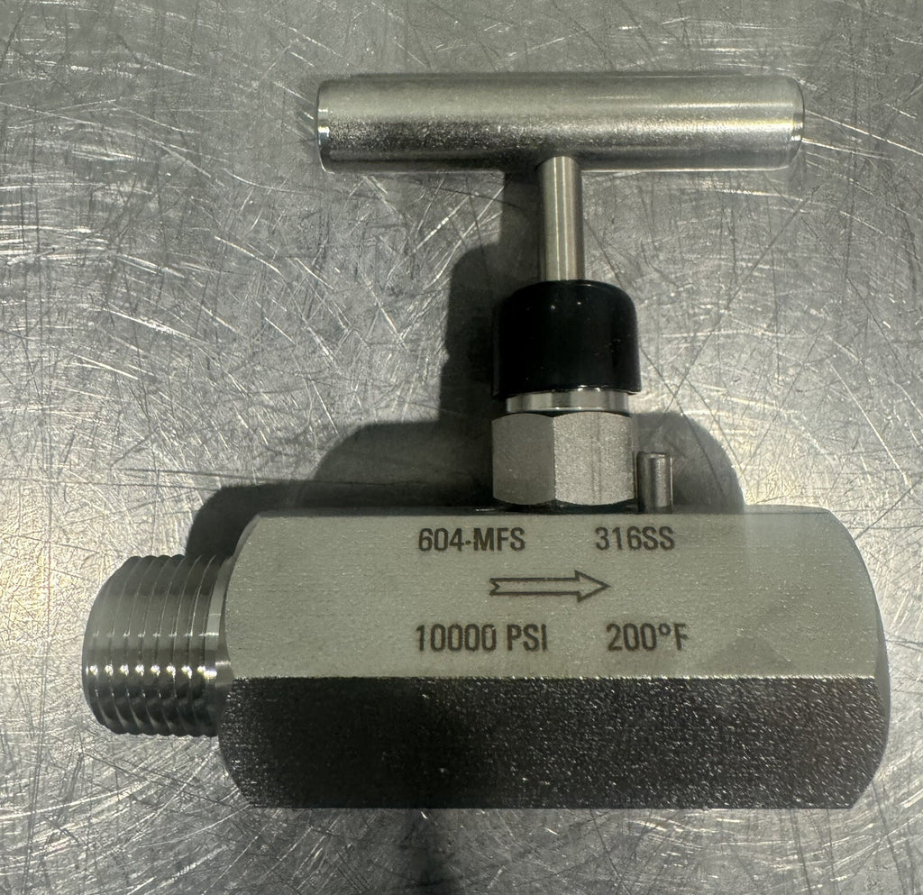 No Shock 604-MFS 1/2 NPT 316 SS Bleed Needle Valve NEW IN BOX! FREE SHIPPING!
