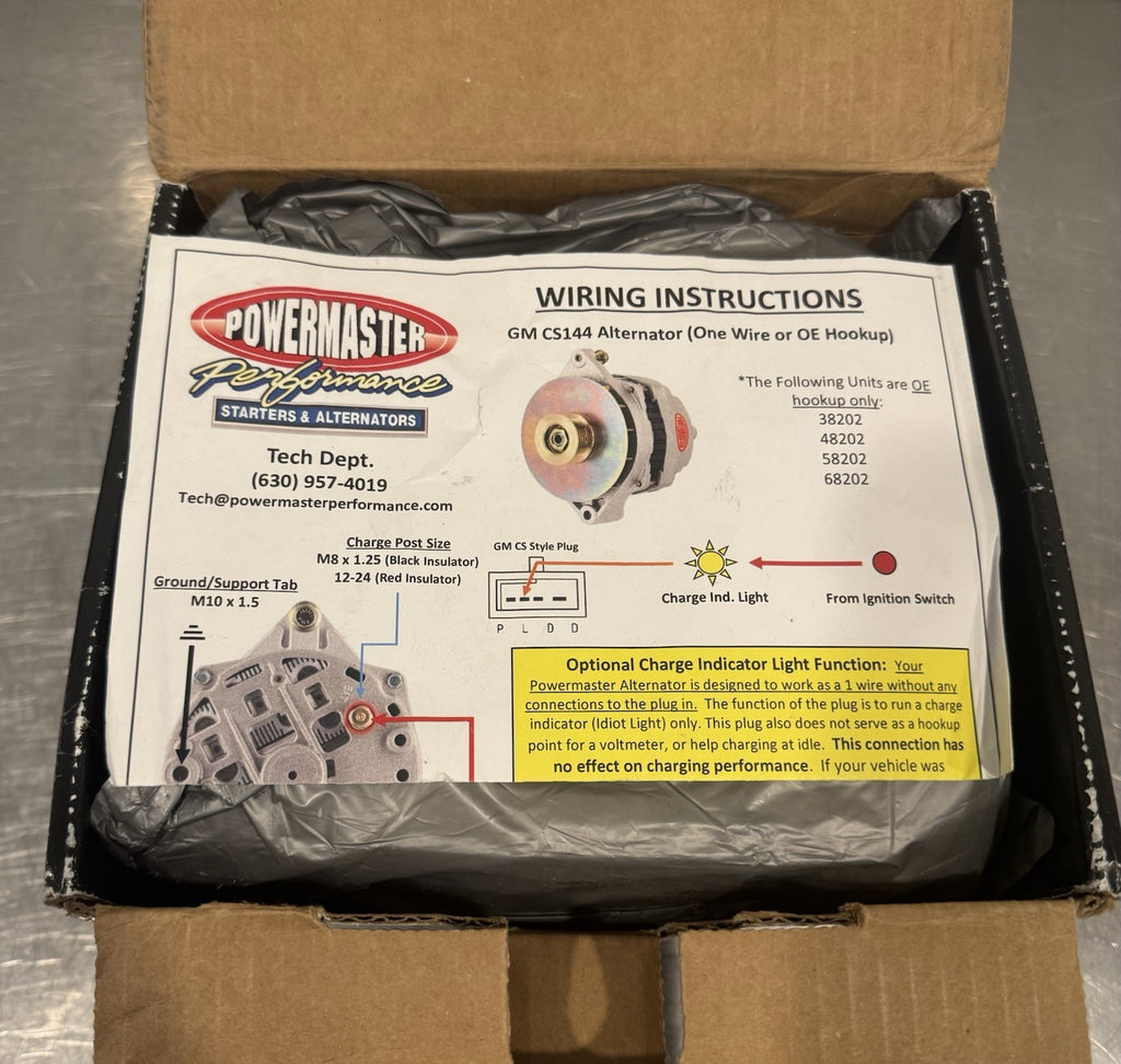 Powermaster 57806 Street Alternator CS144 200A 12V NEW! FREE SHIPPING!