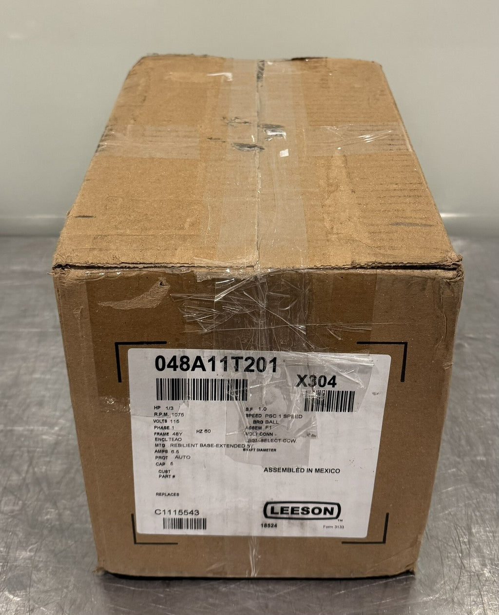 Leeson X304 1/3HP 115V 1075 RPM Motor 048A11T201 NEW IN BOX! FREE SHIPPING!