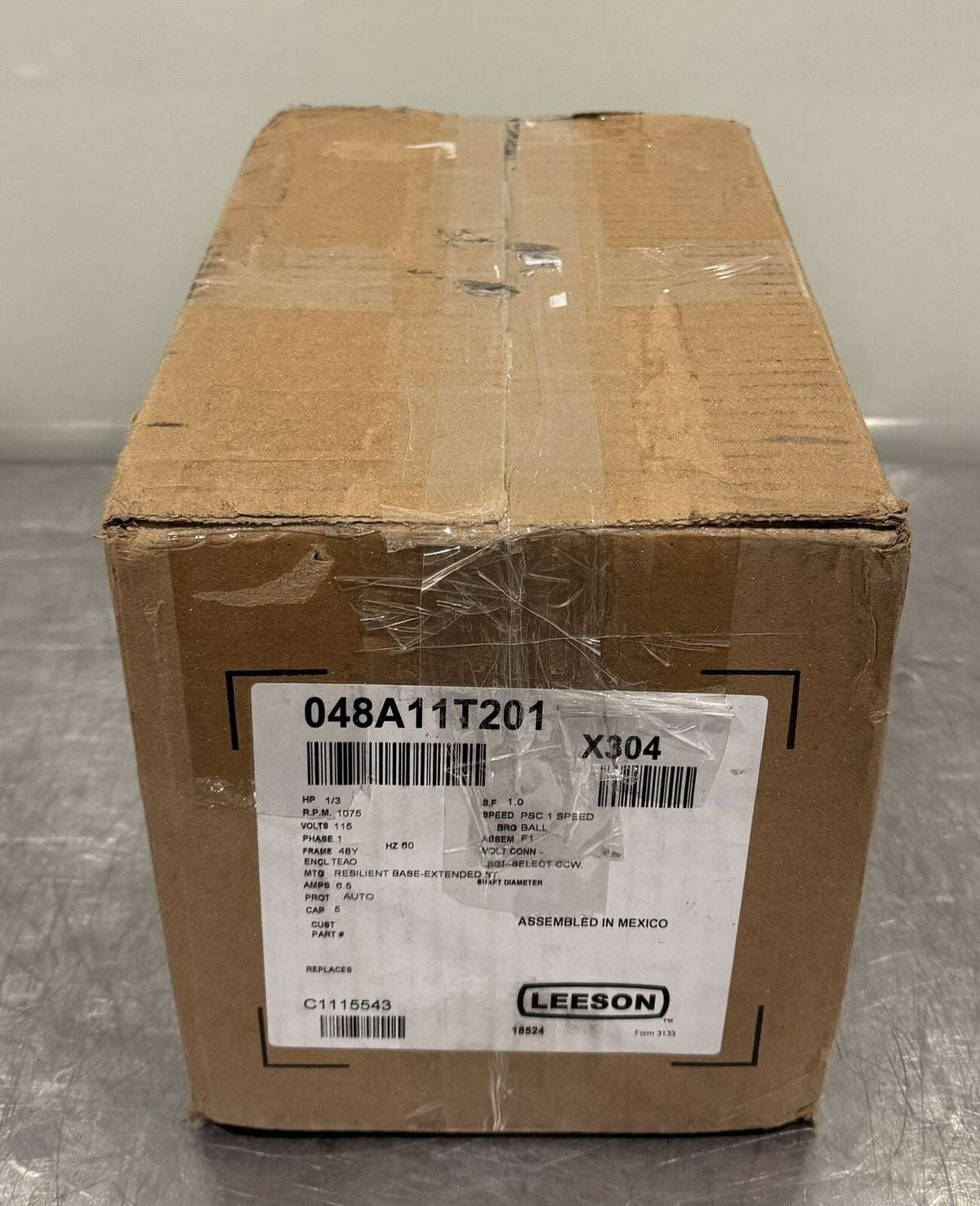 Leeson X304 1/3HP 115V 1075 RPM Motor 048A11T201 NEW IN BOX! FREE SHIPPING!