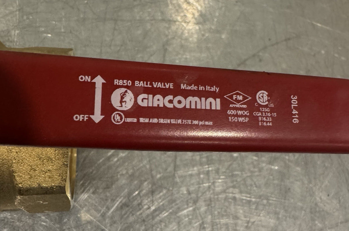 Giacomini R850 2" Brass Ball Valve Threaded NEW! FREE SHIPPING!