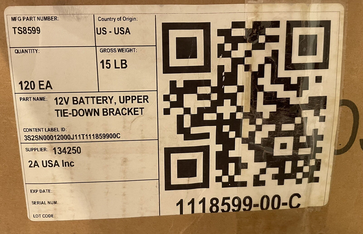 Tesla 1118599-00-C Battery Upper Tie Down Bracket Model 3 NEW! FREE SHIPPING!