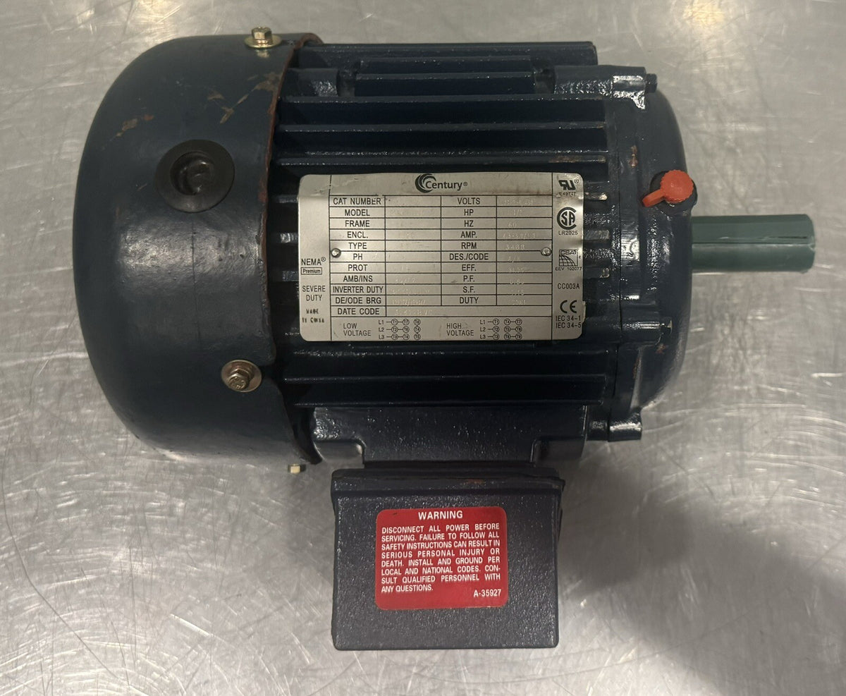 Century SD104 Motor 208-230/460V 1.5 HP 3488 RPM PE3AA21A01C NEW! FREE SHIPPING!