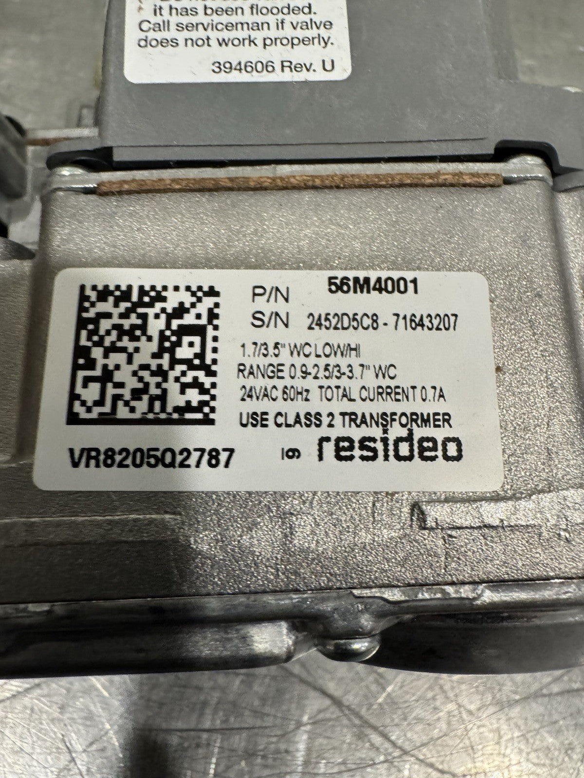 Residio VR8205Q 2787 Dual Direct Ignition Valve Gas Control NEW! FREE SHIPPING!