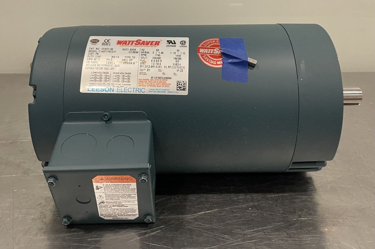 Leeson 121071.00 Electric Motor 3PH 50/60Hz 1745/1440 RPM NEW IN BOX!
