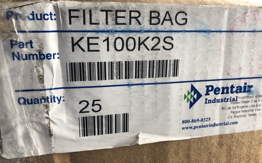 Pentair KE100K2S Industrial Liquid Filter Bags 100 Micron Size 2 200GPM NEW!!