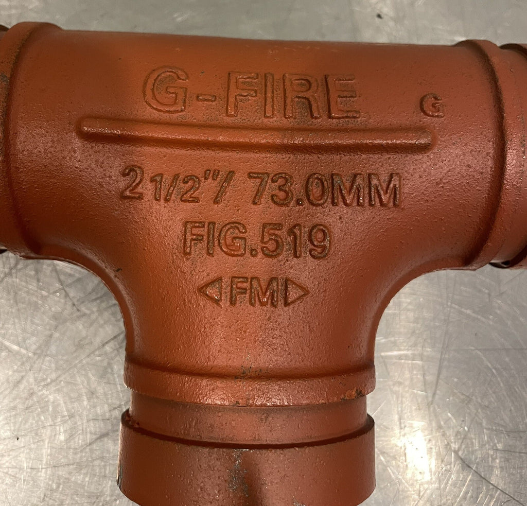 G-FIRE 519 2.5" Grooved Pipe Tee NEW! FREE SHIPPING!!
