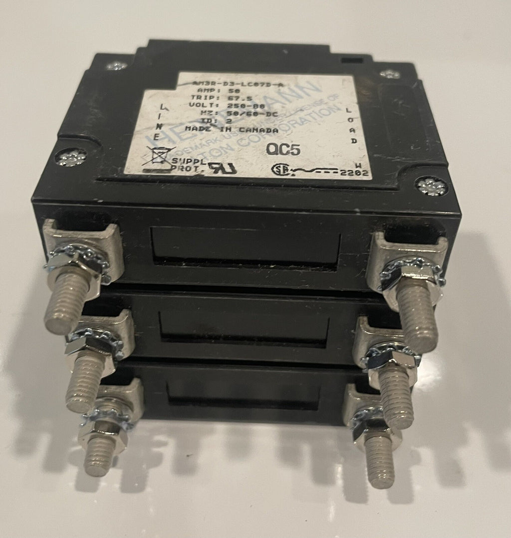 Heinemann AM3R-D3-LC07D-A 50 Amp 250-80V Breaker NEW! FREE SHIPPING!