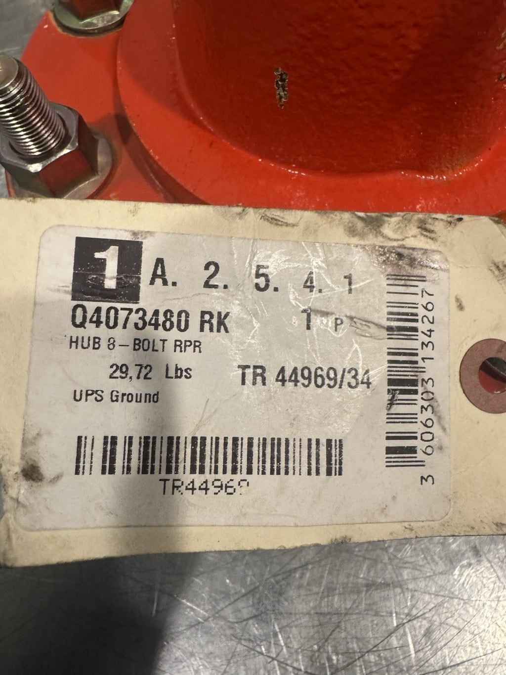 Kuhn Krause Q4073480 Hub 8-Bolt RPR Red NEW W/ TAGS! FREE SHIPPING!