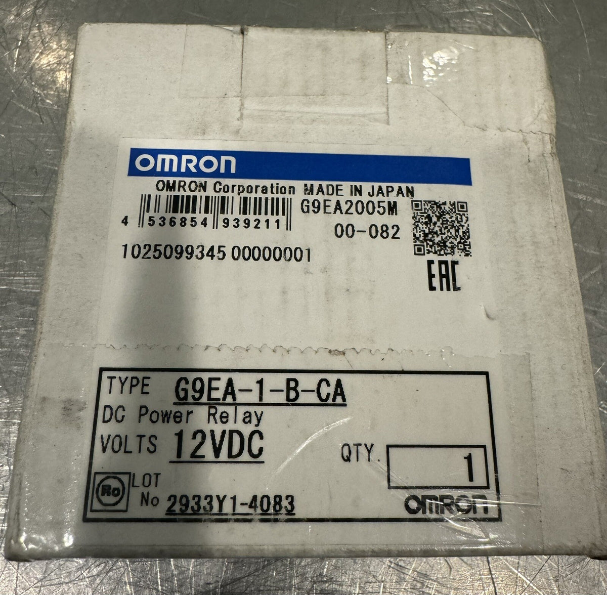 Omron G9EA-1-B-CA DC Power Relay 12VDC NEW IN BOX! FREE SHIPPING!