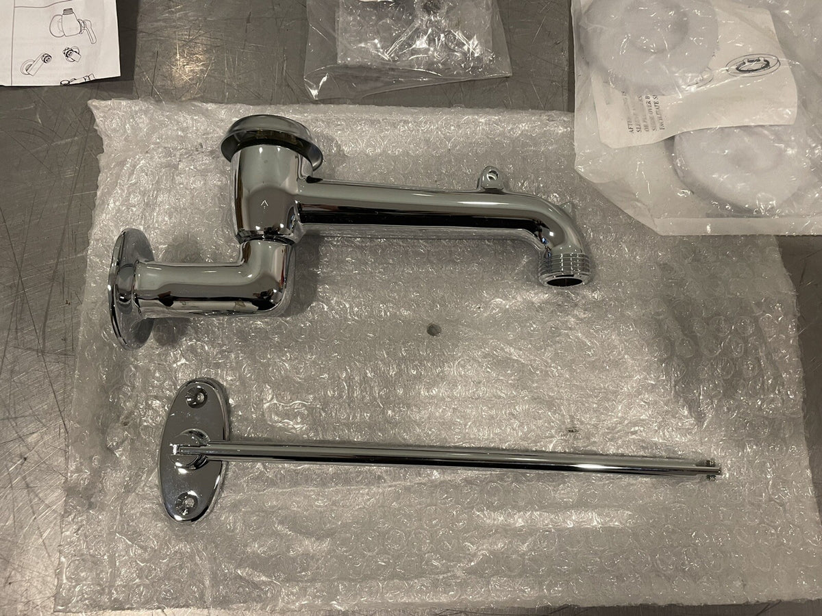 Chicago Faucets 782-VBCP Chrome Seevice Sink Faucet W/ Vacuum Breaker Spout NEW!