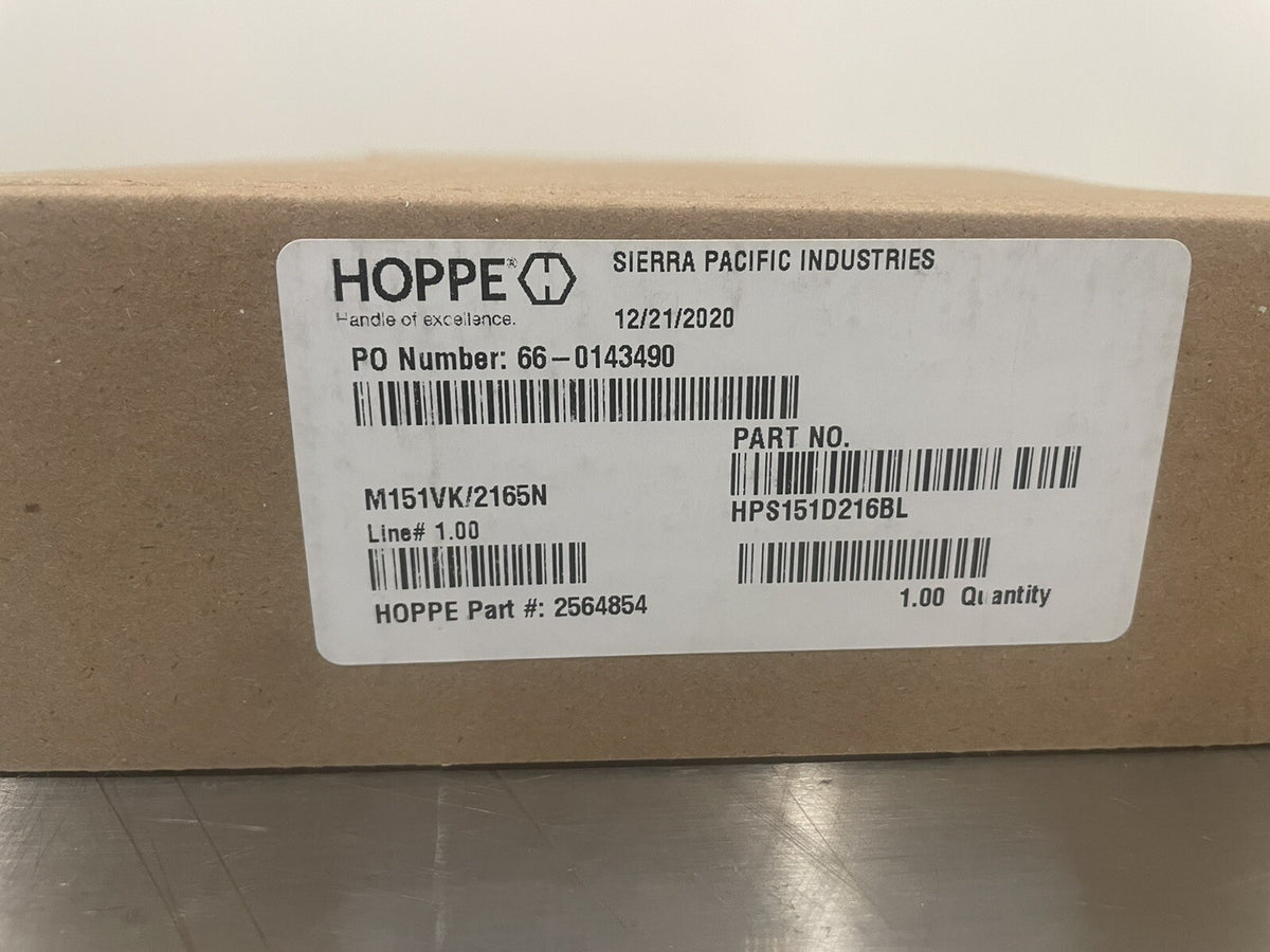 Hoppe Verona M151VK/2165N Non Locking Dummy Pair Matte Black NEW! FREE SHIPPING